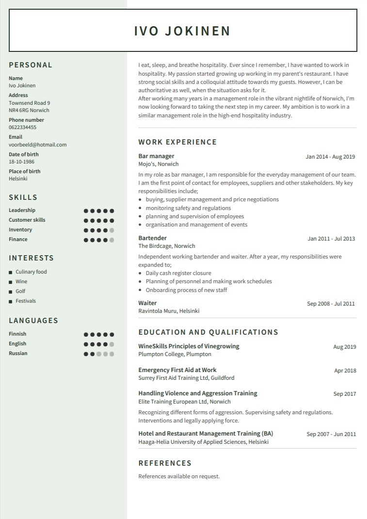 CV esimerkit Muotoile Mallisi Ammattimaisesti CV Si CV esimerkit Muotoile Mallisi Ammattimaisesti CV Si