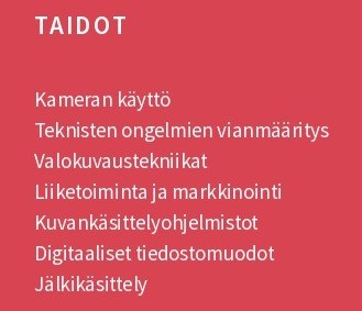 taidot cv esimerkki taidot cv esimerkki