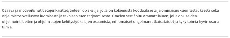 henkilökohtainen profiili cv esimerkki henkilökohtainen profiili cv esimerkki