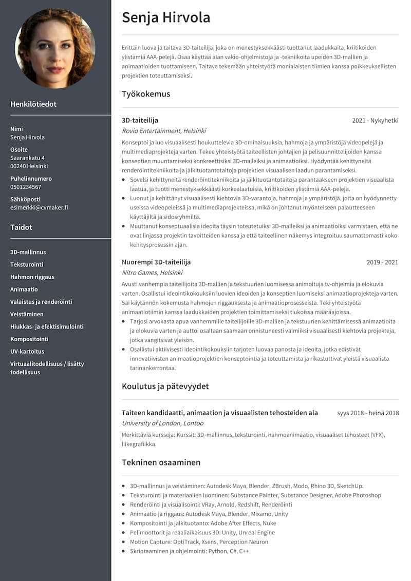 Miten Kirjoittaa Taiteilijan CV Opas Vinkkien Ja Esimerkkien Kera Miten Kirjoittaa Taiteilijan CV Opas Vinkkien Ja Esimerkkien Kera